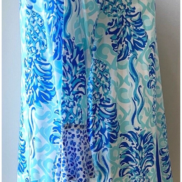 Lilly Pulitzer Blue Patterned Women's Top XL - Picture 7 of 9